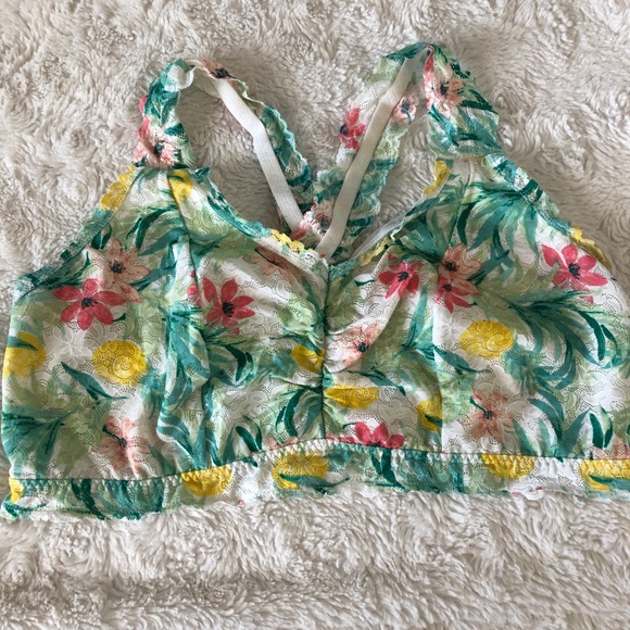 Tropical Allover Lace Bralette - Picture 1 of 4